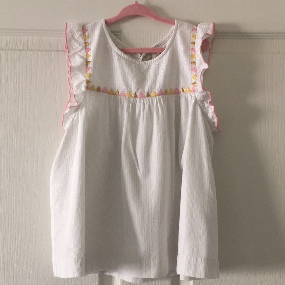 Peek Naomi Metallic Stripe Top - Size 8